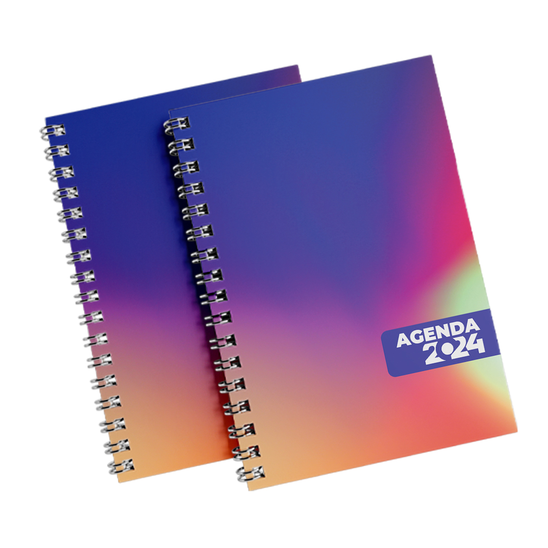 Agenda-2024-com-Wire-O-15x21cm-GRADIENT-15-x-21-Frente-colorida-(4x0)-Couche-150g-(Brilho)